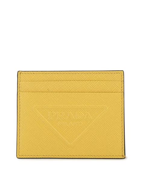 prada yellow card holder|prada card holder men.